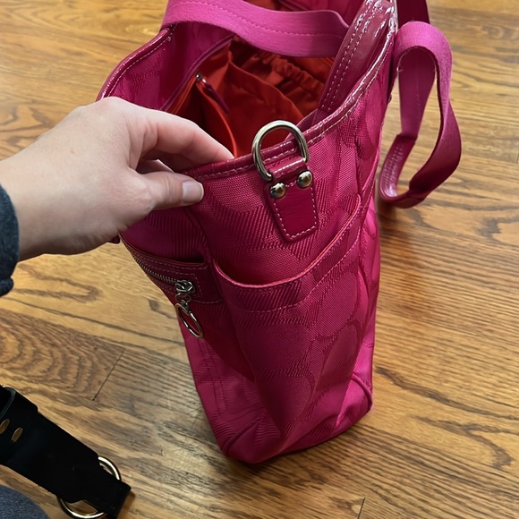 Coach Pink & Orange Diaper / Tote Bag - Picture 7 of 7